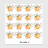 Orange Blossom Wasserfarbe Mini Stickers Aufkleber (Blatt)