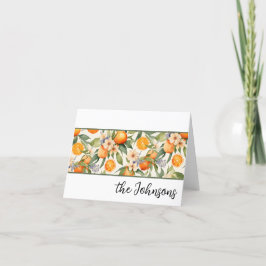 Orange Blossom Wasserfarbenstationerie Dankeskarte