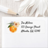Orange Blossom Watercolor Address Labels (Insitu)