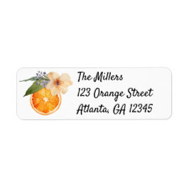 Orange Blossom Watercolor Address Labels
