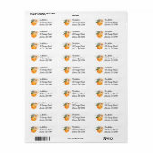 Orange Blossom Watercolor Address Labels (Vorne)