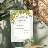 Orange Blossom Wedding Neutral Gerahmt RSVP Karte