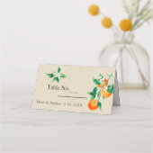 Orange Blossom Wedding Platzkarte (Rückseite)