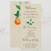 Orange Blossom Wedding Program (Vorne/Hinten)