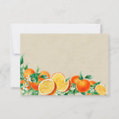 Orange Blossom Wedding RSVP Karte (Rückseite)