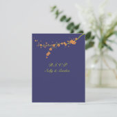 Orange Blossom Wedding RSVP Karte (Stehend Vorderseite)