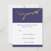 Orange Blossom Wedding RSVP Karte (Rückseite)