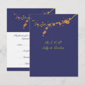 Orange Blossom Wedding RSVP Karte (Vorne/Hinten)