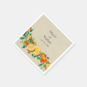 Orange Blossom Wedding Serviette (Ecke)