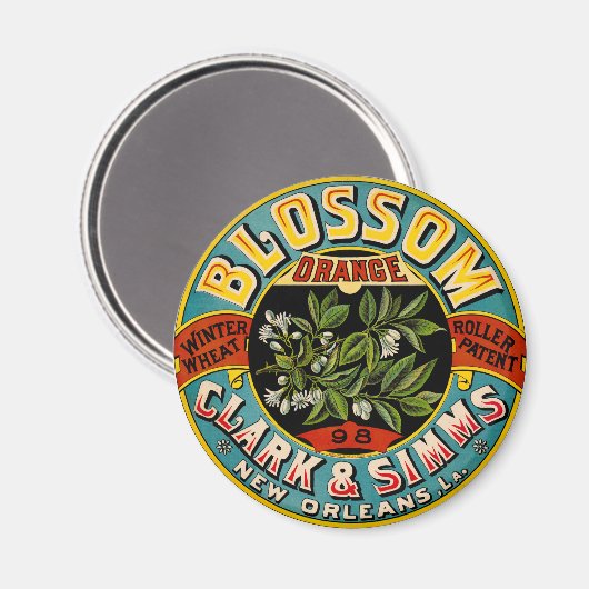 Orange Blossom Winterwheat Magnet (Vorderseite/Rückseite)