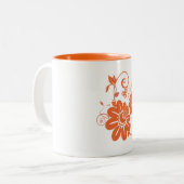 Orange Blossom Zweifarbige Tasse (Vorderseite Links)
