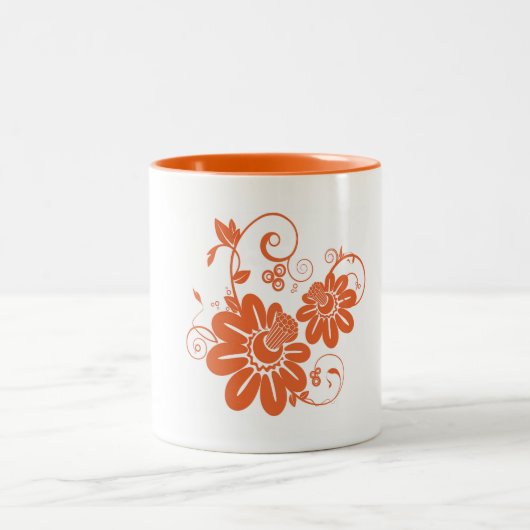 Orange Blossom Zweifarbige Tasse (Mittel)