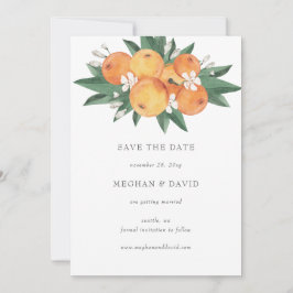 Orange Blossoms Citrus Botanical Save the Date  Ankündigung
