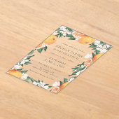 Orange Blossoms Citrus Botanical Wedding  Acryleinladungen (Ablage )