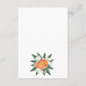 Orange Blossoms Citrus Botanical Wedding  Begleitkarte (Rückseite)