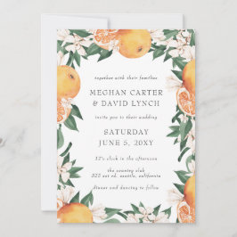 Orange Blossoms Citrus Botanical Wedding  Einladung