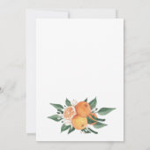 Orange Blossoms Citrus Botanical Wedding  Einladung (Rückseite)