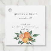 Orange Blossoms Citrus Botanical Wedding  Geschenkanhänger (Vorderseite)