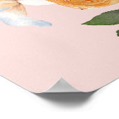 Orange Blossoms Clementines Baby Dusche Begrüßung Poster (Ecke)