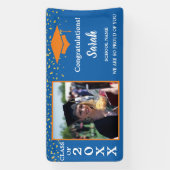 Orange & Blue Abschluss Foto Class 2025 Banner (Vertikal)