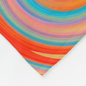Orange Blue Abstrakt Swirl Muster Fleecedecke (Ecke)