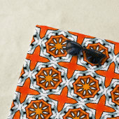 Orange, blue and white geometric patterned strandtuch (Beispiel)