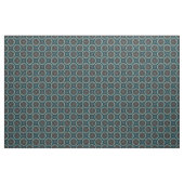 Orange Blue Aquamarin Black Mandala Boho Pattern Stoff (Yard (91,4 cm))