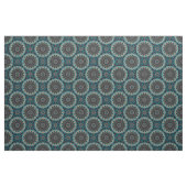 Orange Blue Aquamarin Black Mandala Boho Pattern Stoff (Fat Quarter (45,7 x 55,9 cm))