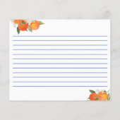 Orange blue azulejo talavera tiles recipe card (Rückseite)