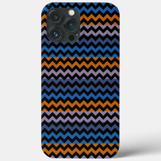 Orange Blue Black Zickzack Zigzag Case-Mate iPhone Hülle (Rückseite)