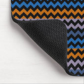 Orange Blue Black Zickzack Zigzag Mousepad (Ecke)