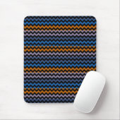 Orange Blue Black Zickzack Zigzag Mousepad (Mit Mouse)