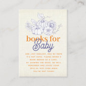 Orange Blue Burlap Little Pumpkin Books for Baby Begleitkarte (Vorderseite)