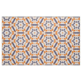 Orange Blue Cream Geometric Mosaic Ethnic Pattern Stoff (Fat Quarter (45,7 x 55,9 cm))