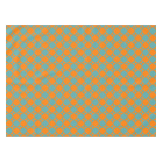 Orange&Blue Dekorationsmuster Tischdecke (Vorderseite (Horizontal))