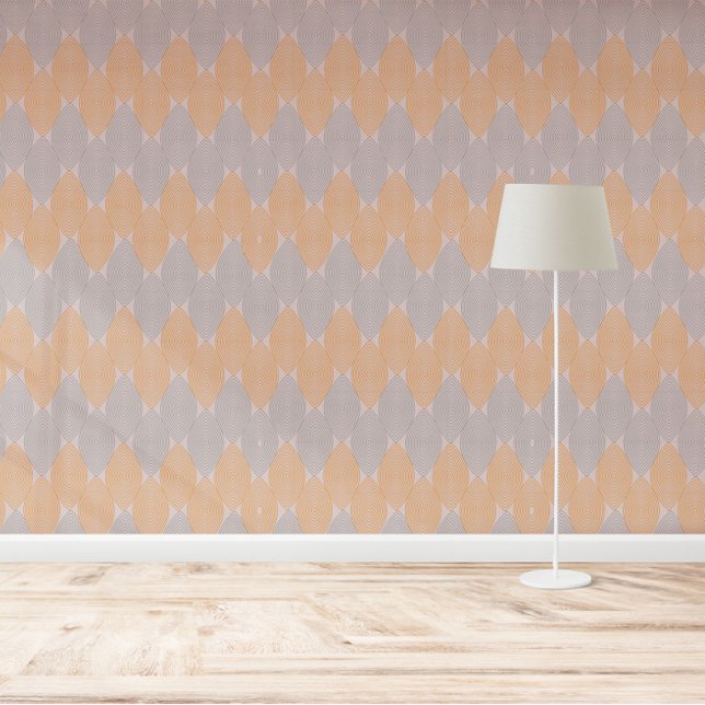 Orange Blue Ellipse Geometric Pattern Futuristic Tapete (Von Creator hochgeladen)