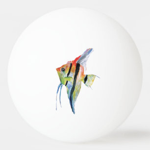 Orange Blue Fish One Star Ping Pong Ball Tischtennisball
