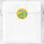 Orange Blue Fish Personalisiert Stickers (Tasche)
