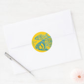 Orange Blue Fish Personalisiert Stickers (Umschlag)