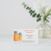 Orange Blue Fltles Pharmaceuticals Pills Visitenkarte (Stehend Vorderseite)
