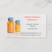 Orange Blue Fltles Pharmaceuticals Pills Visitenkarte (Vorderseite)