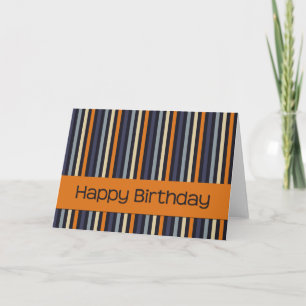 Orange & Blue - Geburtskarte Karte