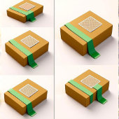 Orange & Blue Geometric Diamond-Muster-Tapeten Aufkleber