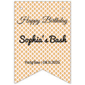 Orange & Blue Geometric Diamond-Muster-Tapeten Wimpelkette (Zweite Fahne)