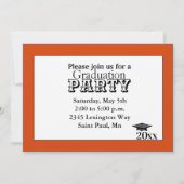 Orange & Blue Grad Einladung, Matte 5" x 7" Einladung (Rückseite)