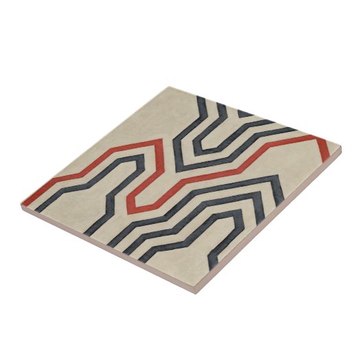 Orange & Blue Graphics Fliese (Seite)