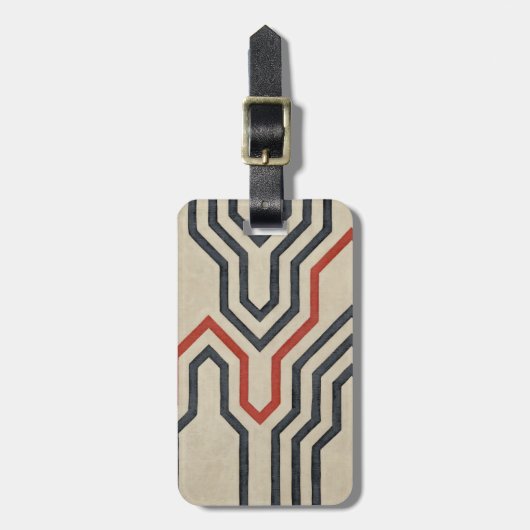 Orange & Blue Graphics Gepäckanhänger (Vorderseite vertikal)