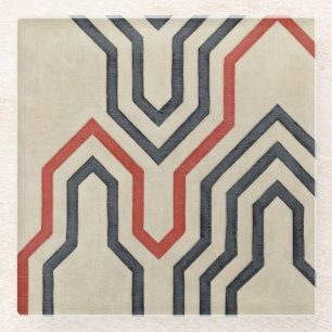 Orange & Blue Graphics Glasuntersetzer