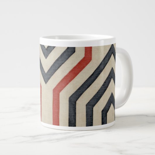 Orange & Blue Graphics Jumbo-Tasse (Vorderseite Rechts)