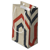 Orange & Blue Graphics Kleine Geschenktüte (Rückseite Schrägansicht)